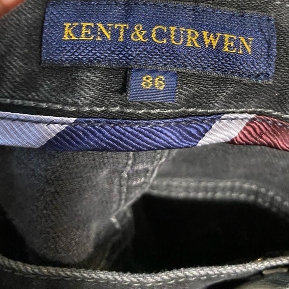 Kent & Curwen Men’s Black Washed Bootcut Jeans Pants Size 36 $295 Retail Rare! - Picture 7 of 14